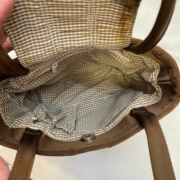 Women’s Seatbelt Bag Handbag Purse Snap Close with Double Handles Brown small - Picture 7 of 8